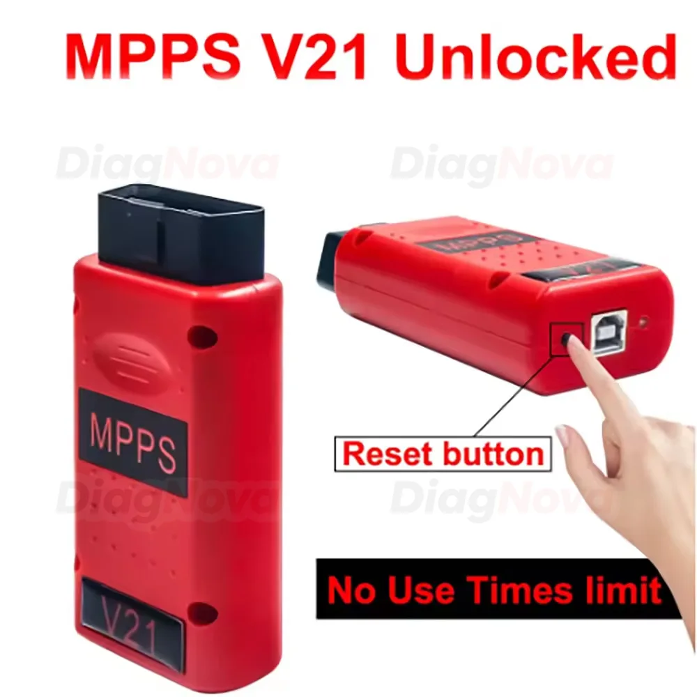 

Новый красный программатор MPPS V21 для чип-тюнинга ЭБУ, основной трёхъядерный OBD2 с кабелем-переходником, инструмент для программирования, поддержка чтения, записи и проверки контрольных сумм