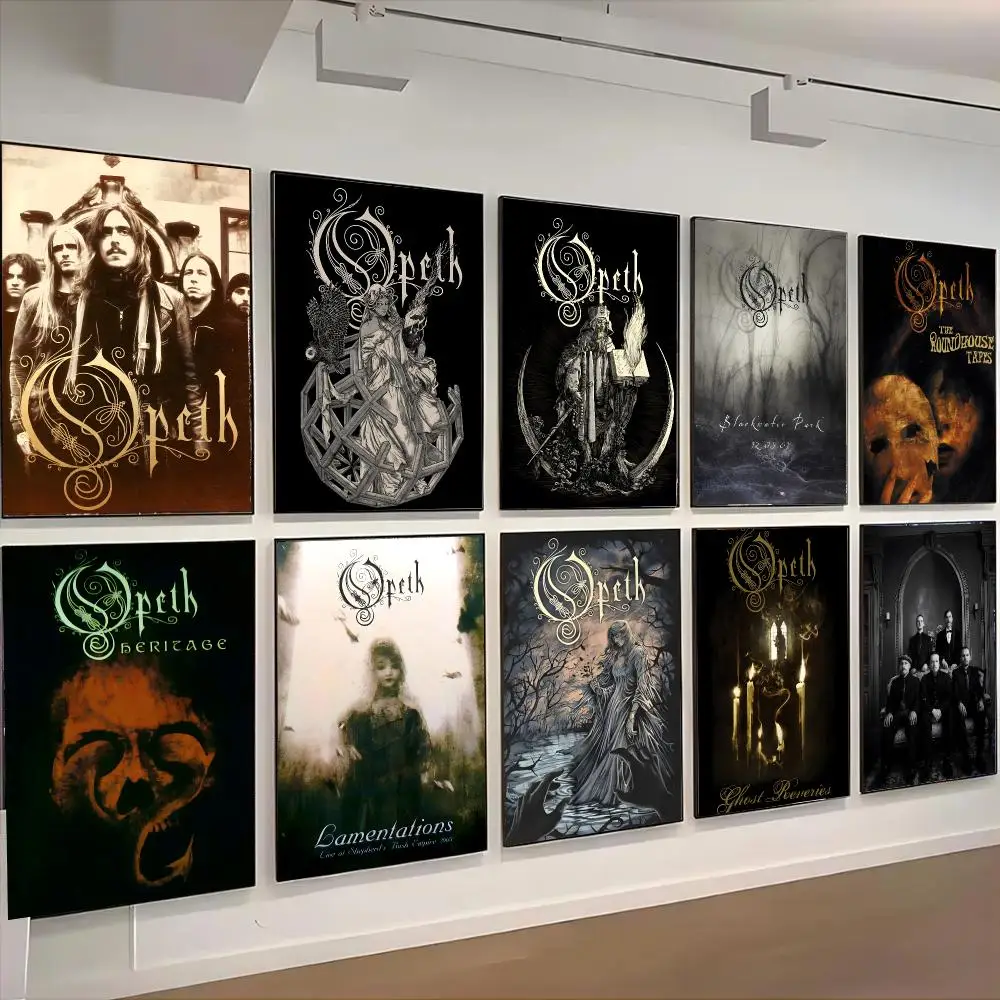 Opeth Band Progressive Poster Self-adhesive Living Room Bedroom Party Bar Decor Moisture-proof Fade-resistant