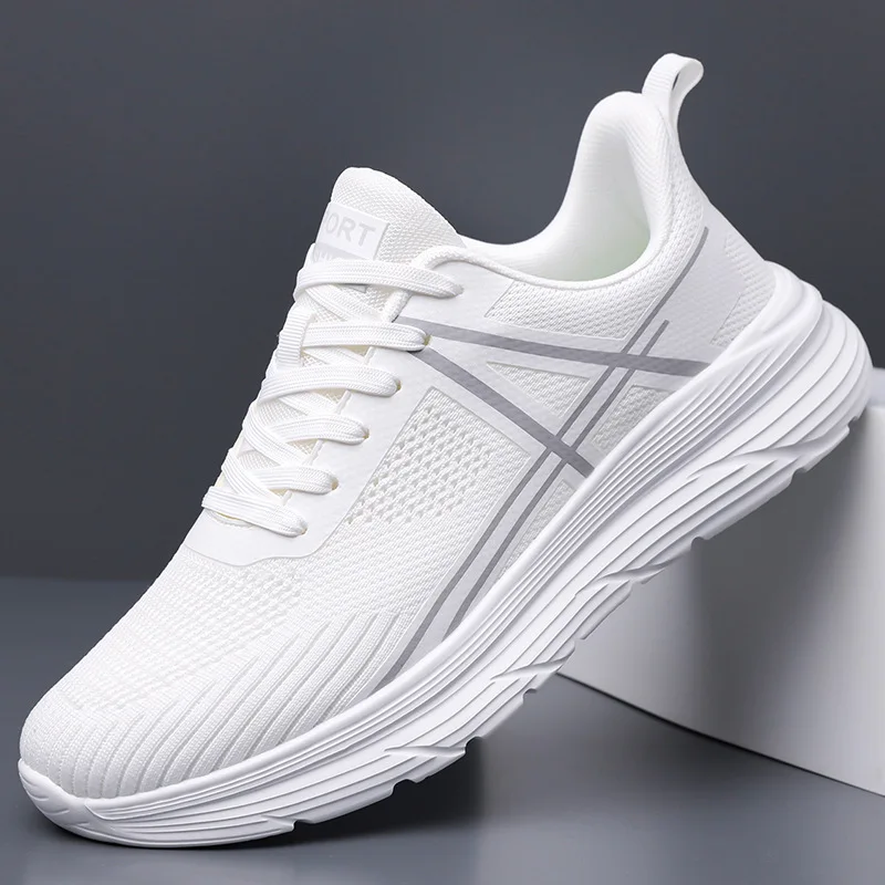 

2026 New Mens White Sneakers Men Lightweight Mesh Running Shoes for Men Breathable Sports Casual Shoe Tenis Walking Footwear