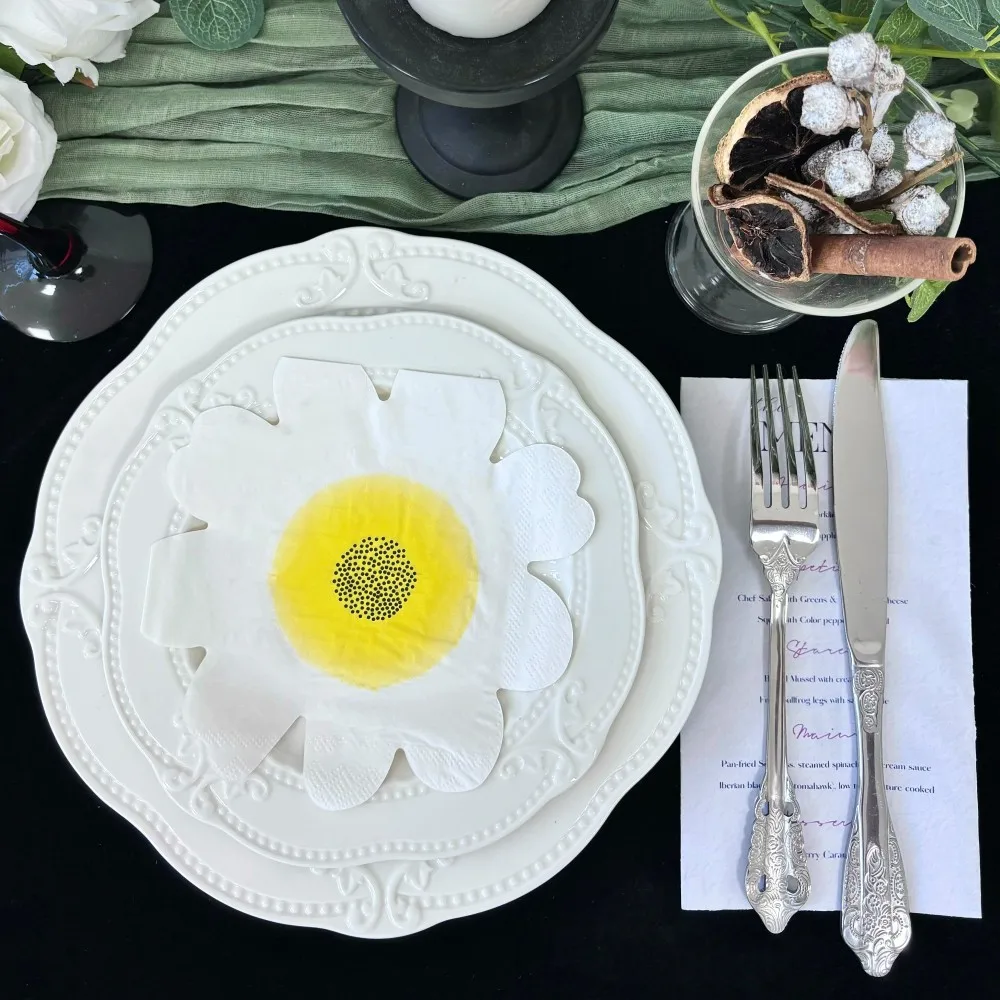 20 Sheets of 33 * 33cm 2Ply Alien Sunflower Napkins Party Picnic Decoration Paper DIY Decoupage Paper