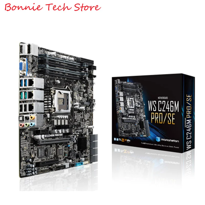 

WS C246M PRO/SE, материнская плата рабочей станции mATX LGA1151, процесоры i9/i7/i5/i3, Xeon E-2100/E-2200