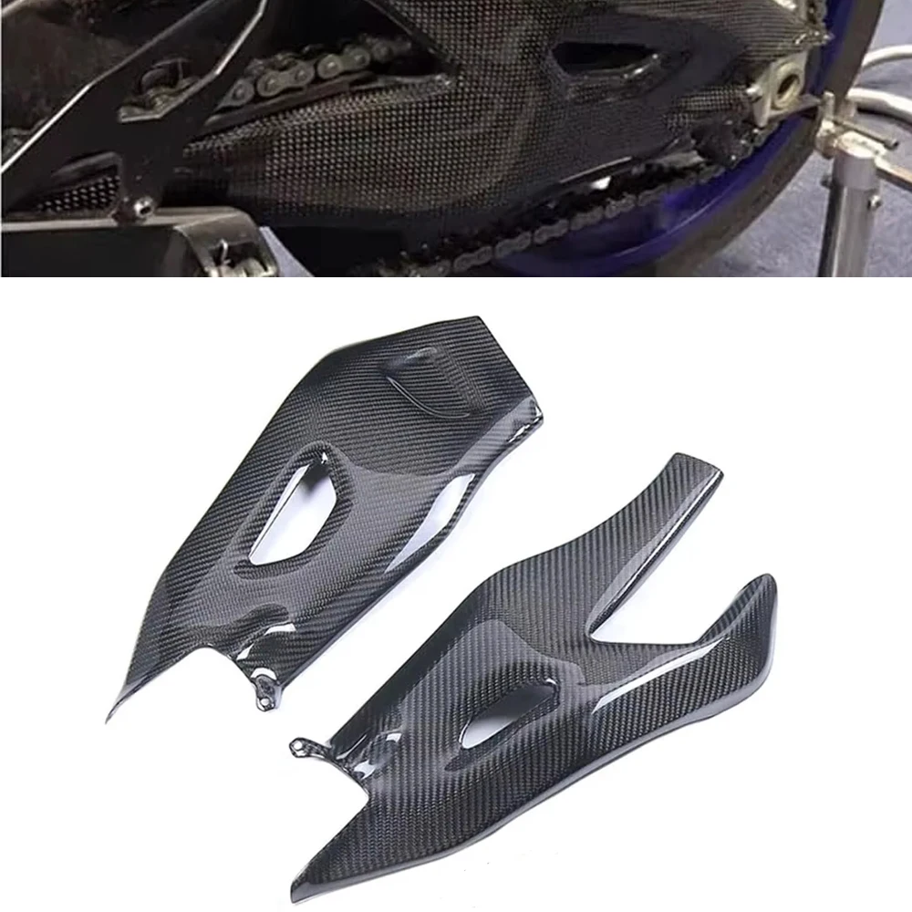 

For Yamaha R1 R1M 2015- 2022 2023 2024 2025 MT10 FZ10 2017-2024 Carbon Fiber Motorcycle Swingarm Chain Protector Swing Arm Cover