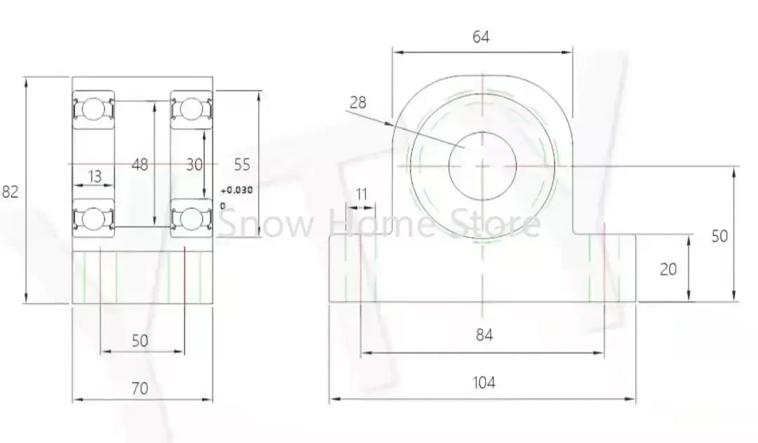 80 100 Lathe Spindle Assembly Through Hole 20 Center Height 50 Lathe Spindle High-strength Lathe Head Assembly with Flange