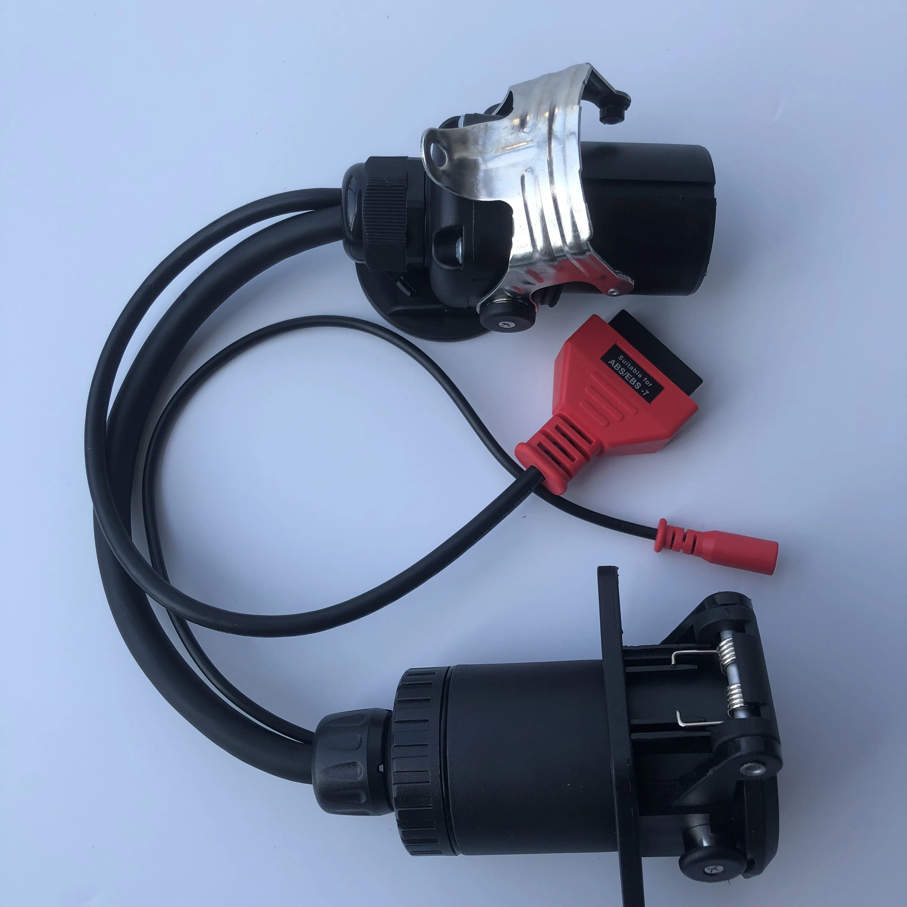 สายอะแดปเตอร์วินิจฉัย OBD2 สำหรับรถพ่วง รองรับ EBS ISO 7638 ใช้ได้กับ Bosch Autel Autocom สำหรับรถบรรทุก