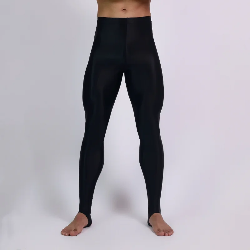 Men Leggings Sexy Shiny Glossy See Through Lingerie Silky Tight Elastic Bodybuilding Pants Skinny Soft Pouch Bottoms Trousers - view 4