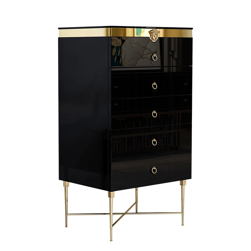 Light Luxury Italian Five-Bucket Locker Post-Modern Side Cabinet Living Room