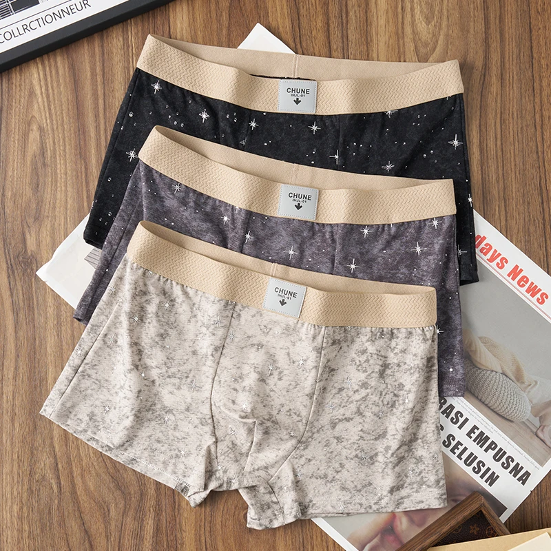 

3 - Pack Men's Cotton Boxers Athletic - Style Youth Sports Breathable Fashion Cool Personality Underpants Briefs