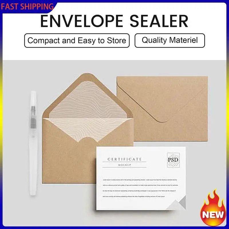 Hot Trend-10 Pieces Pencil Style Moistener Stamp Envelope Moistener Mailing Letter Sealer Envelope Licker For Office