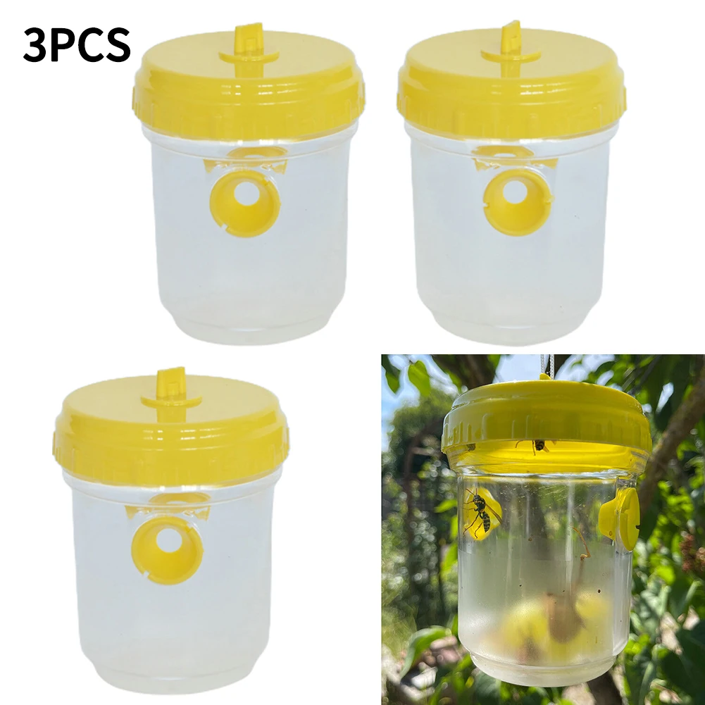 

3Pcs/Set Wasp Traps For Hanging Against Bees Cone-shaped Opening Fill Solid Fruit Hornets Defense Protection Attractant