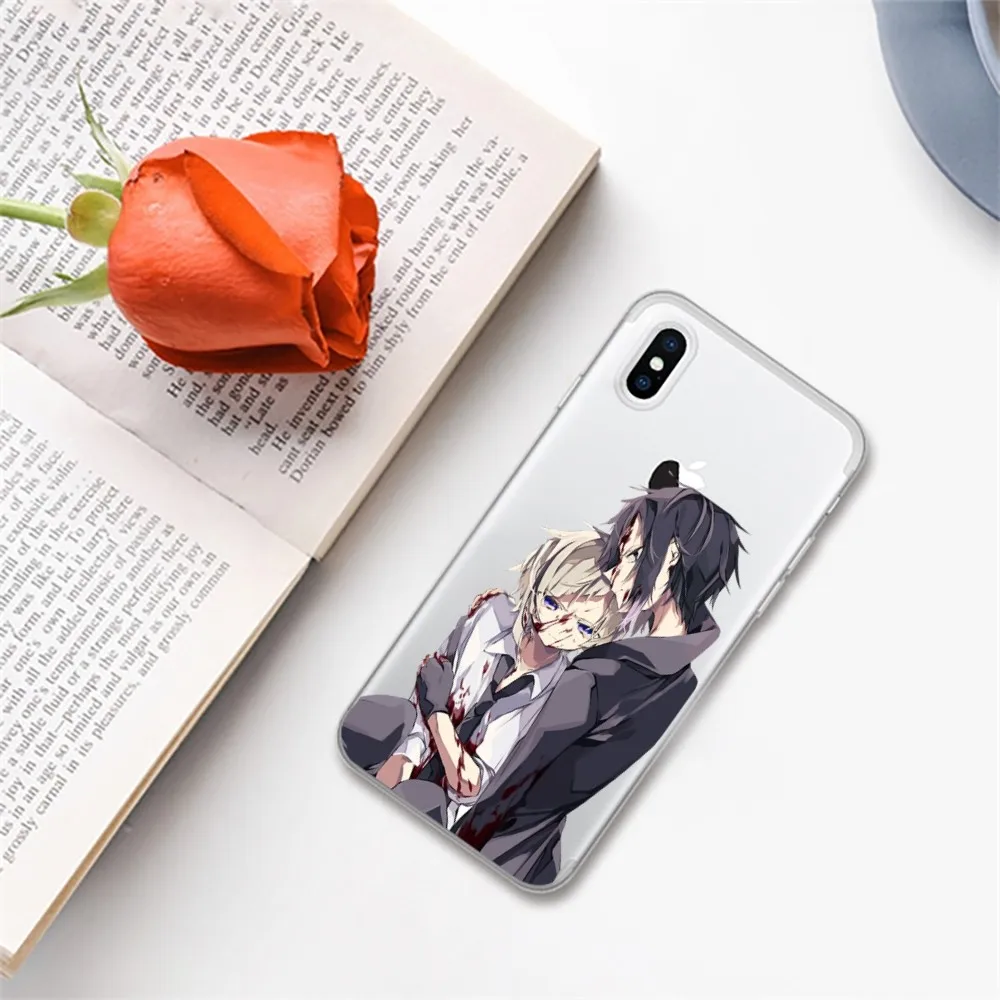 Anime Bungo Stray Dogs Phone Case For iPhone 15 14 13 12 11 Pro Max Mini X Xs XR 6 7 8 Plus SE 2020 Transparent Case