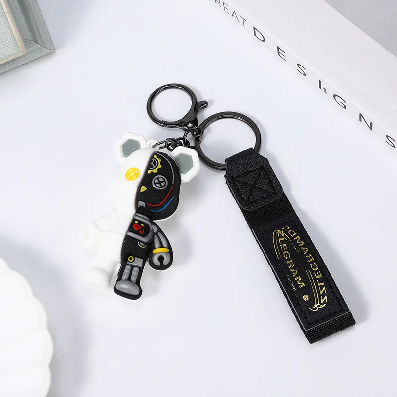 Cute Mechanical Bear Keychain, Personalized Small Pendant