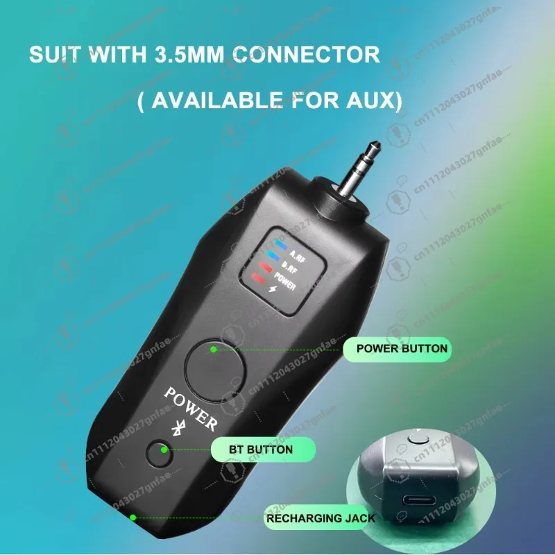Portable 100-channel BT reverb handheld microphone with 3.5mm connector for wireless communication for auxiliary speakers