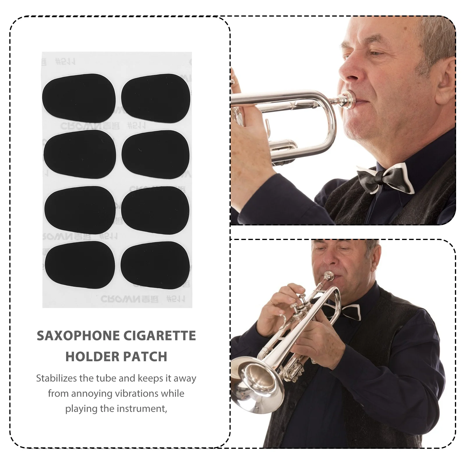 

80pcs Oval Saxophone Patches Pads Adhesive Cushion For Clarinet Accessories High-Quality Silicone Durable Lightweight Food-Grade