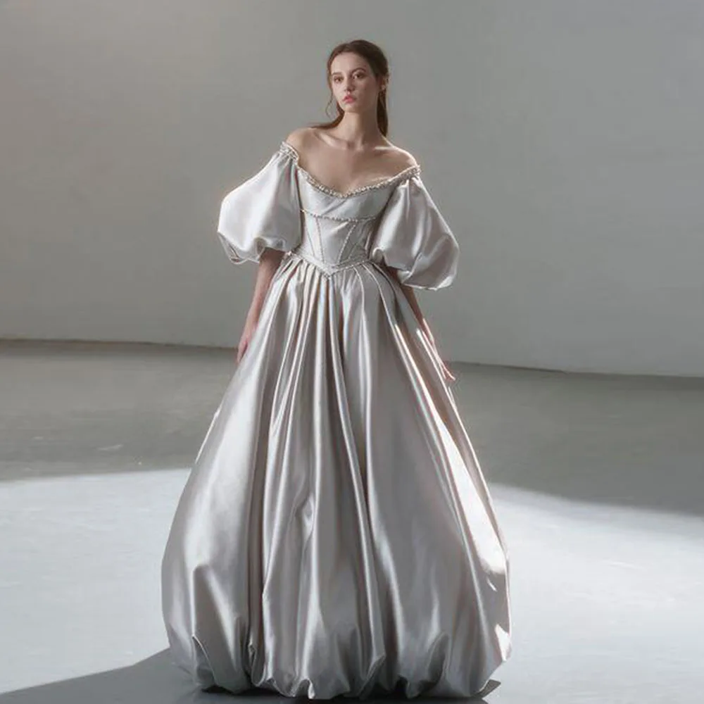 

Gorgeous Evening Dresses Off The Shoulder A Line Banquet Celebrity Formal Occasion Shine Custome Female Gowns Modern Style