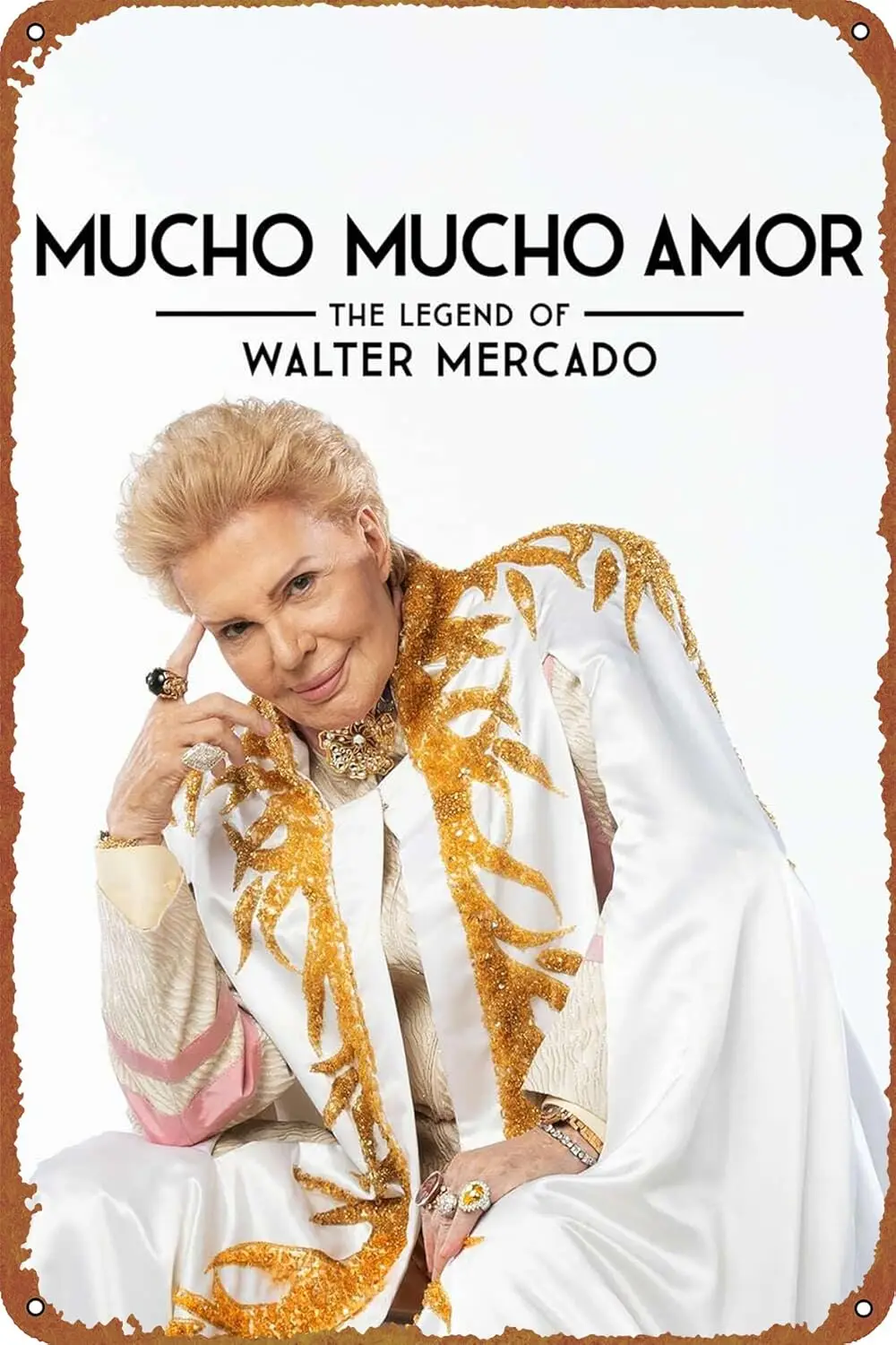 Mucho Mucho Amor: The Legend of Walter Mercado Movie Poster Metal Plaque Tin Sign,Vintage Metal Pub Club Cafe bar Home Wall Art