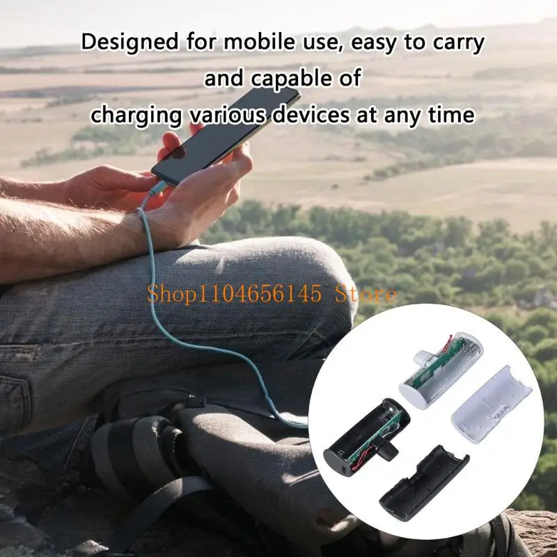 Portable Type C 18650 PowerBank Outer Box for 1x18650 Battery Housing Shell No Welding Required Ideal for DIY Users