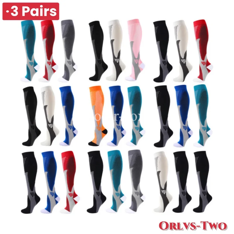 

3 Pairs/lot Compression Socks Sports Socks Pack Football Socks Anti Slip Soccer Socks Men Women Basketball Baseball Rugby Socks