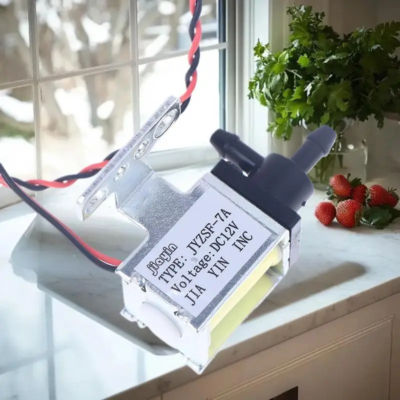 DC 12V 2-Way Miniature Air and Water Solenoid Valve, Normally Open for Sweeper Robots, DIY, and Flow Control Applications