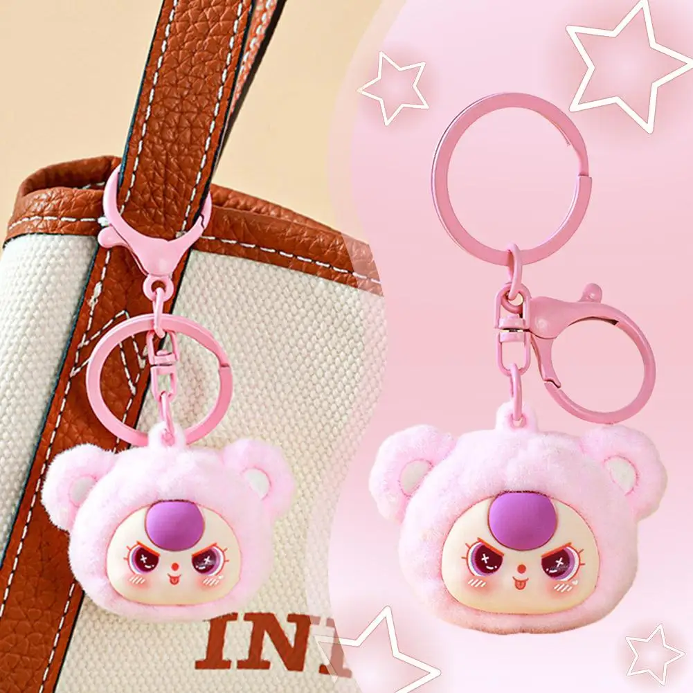 Kawaii bonecas chaveiro babythree anime reunido diy figura de ação pingente decorativo mochila charme ornamentos brinquedo presentes