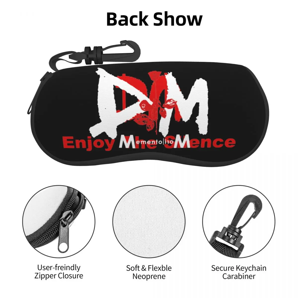 Depeche Cool Mode DM Band Glasses Case Zipper Memento Mori World Tour Sunglasses Protector Protector Eye Contacts Case