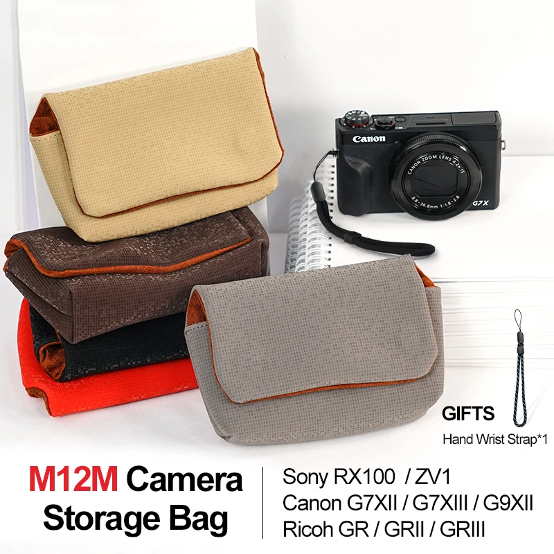Camera Bag Lens Pouch Storage Bag Protector Soft for Sony RX100 RX90 HX100 LX10 Ricoh G7XII GRIII CCD