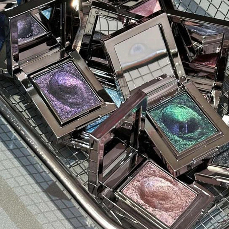 파인 글리터 모노크롬 아이섀도우 팔레트 카멜레온 다크 그린 스파클링 펄레센트 매쉬드 포테이토 아이섀도우 브라이트닝 메이크업