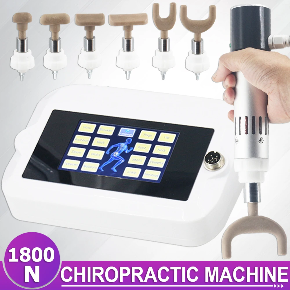 Electric Correction Gun New Spinal Chiropractic Adjusting Tools 1800N Impulse Spine Cervical 8 Languages Touch Screen Massager