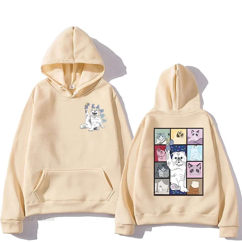 The Eras Tour Karma Is A Cat Cartoon Manga Printed Hoodies Men Kawaii Graphic Sweatshirts Winter Hooded Soft Fashion Pullovers