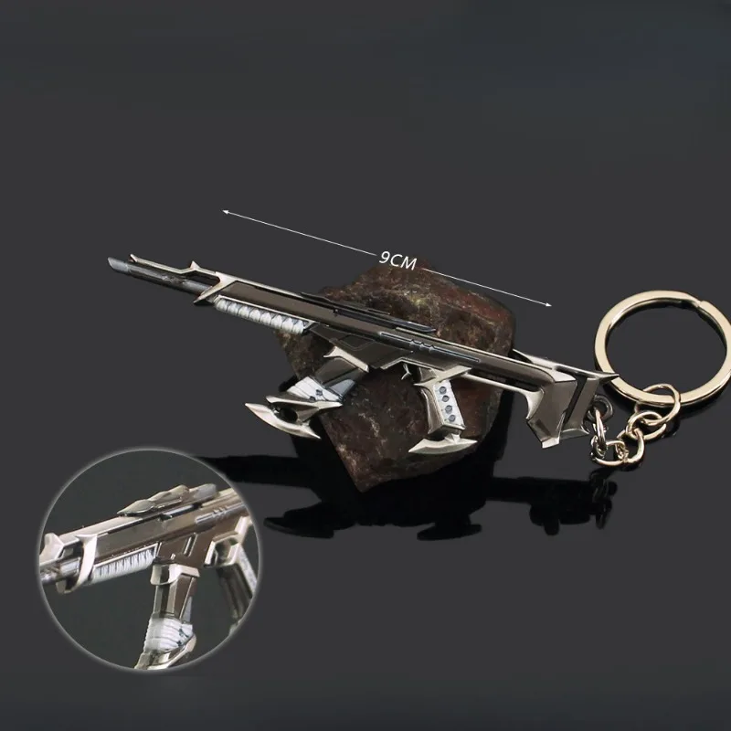 9cm Kuronami Vandal Valorant Game Periphery Alloy Weapon Model Vibrant Skin Keychains Accessorie Ornament Craft Collection Gift