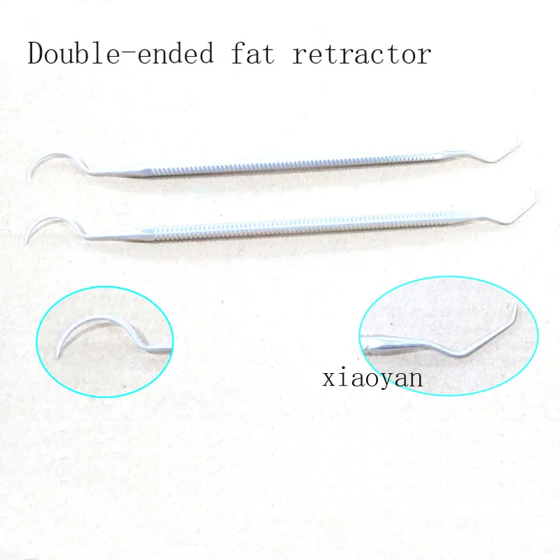 Double eyelid instrument Fat puller Double head question mark right Angle puller cosmetic plastic surgery tool