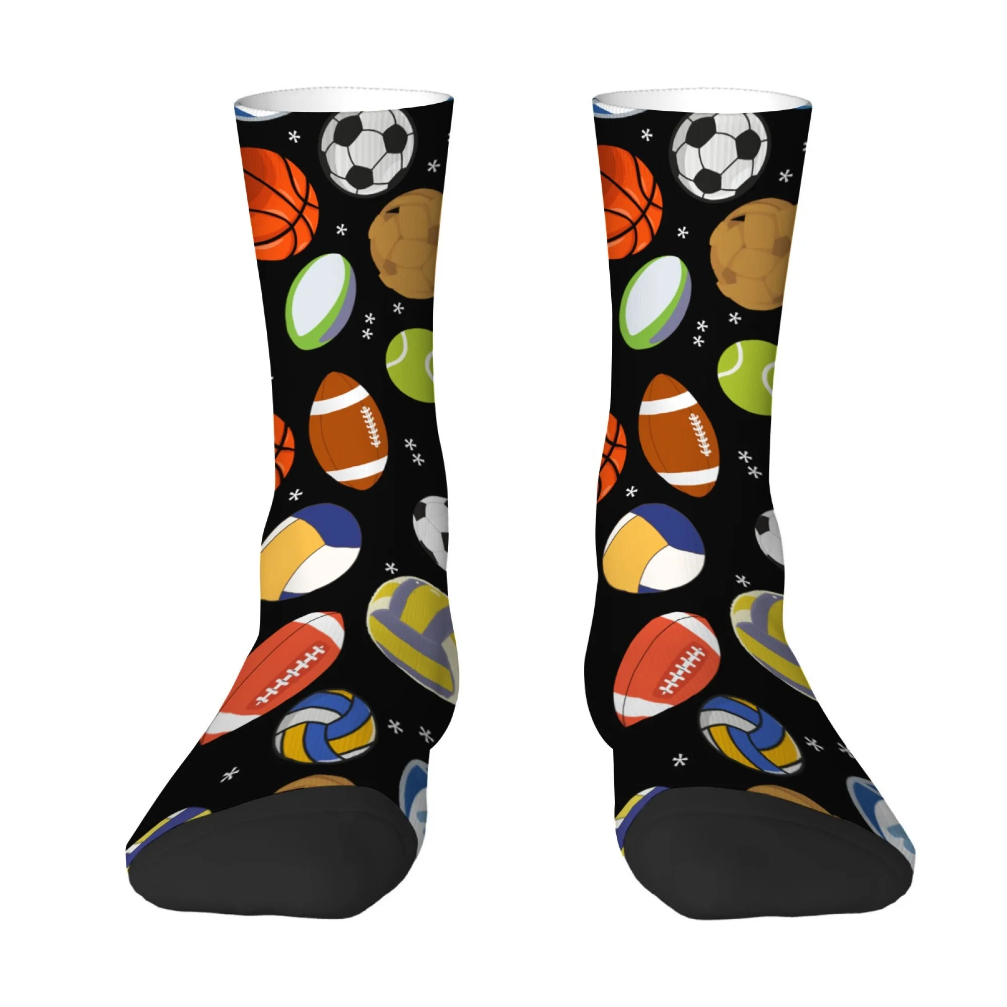 

Men's Socks with Football and Rugby Prints Breathable Soft Comfortable Socks for Fitness Outdoor Running Cycling Sports Socks