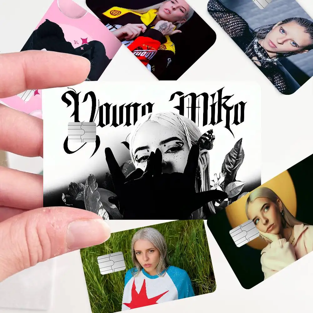 Singer Young Miko Movie Sticky Credit Card Skin Stickers No Adhesive Residue Water Proof for VISA Credit Card Subway Access Card