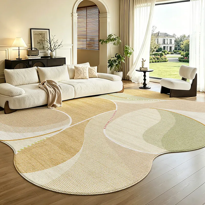 Cream Style Bedroom Decor Large Carpet Home Thick Plush Rug Irregular Shape Carpets for Living Room Fluffy Soft Lounge Floor Mat