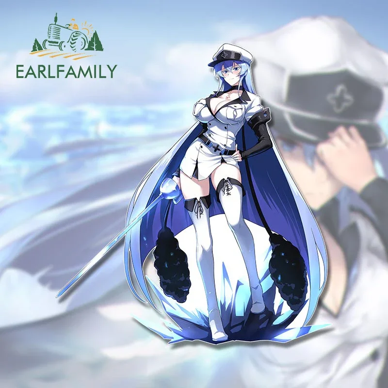 EARLFAMILY 13cm x 11.9cm for Creative Esdeath Blankets Funny Car Stickers Vinyl RV Sexy Decal Auto Anime Laptop Car Accessories