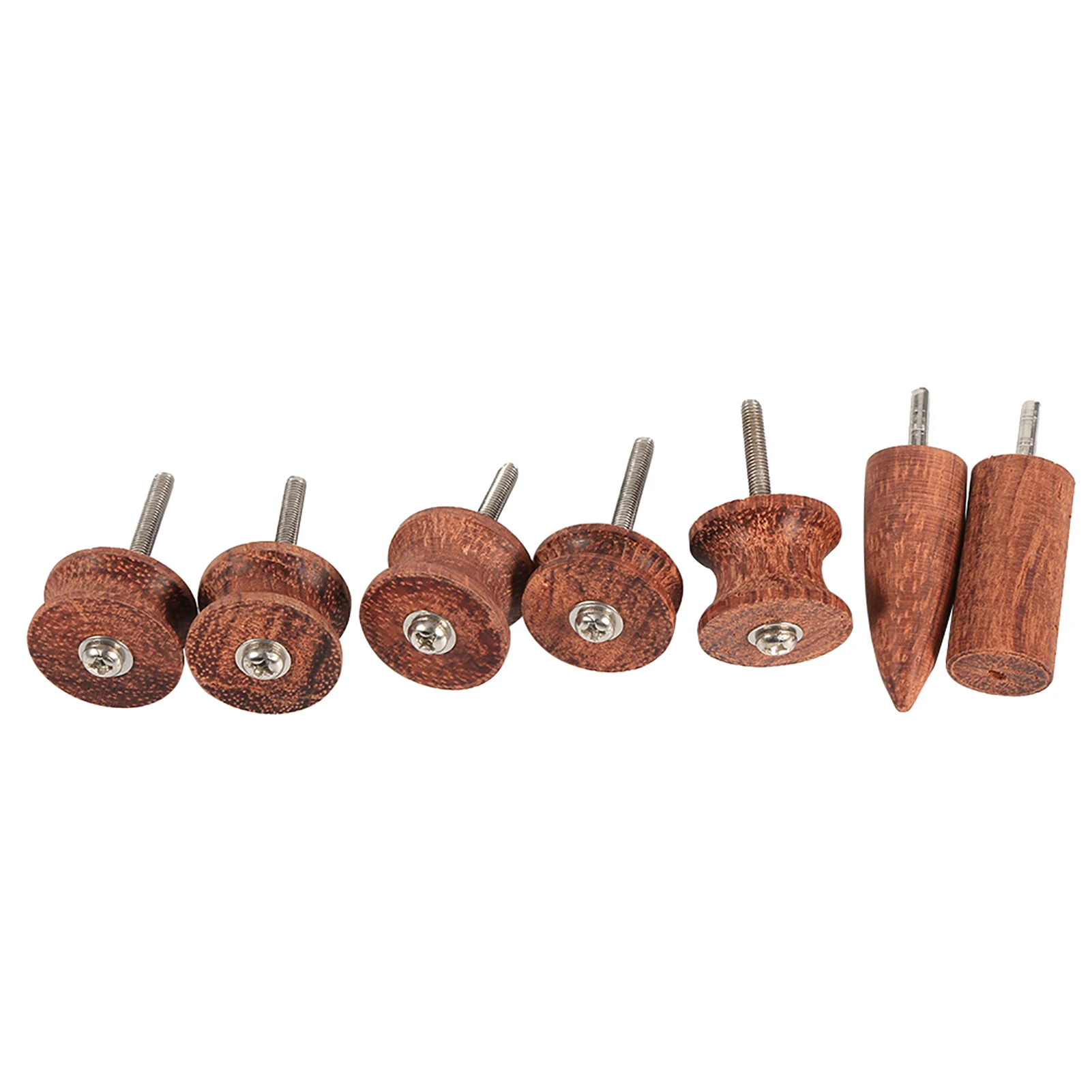 7pcs Rosewood Leather Burnisher Kit Pointed Tip Leather Slicker Tool