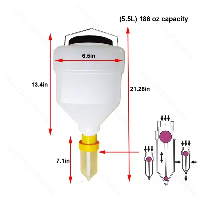 Large Bore Hanging Squeeze Sauce Bottle, Food Grade Large Capacity Ketchup & Mayo Dispenser for Food Stalls