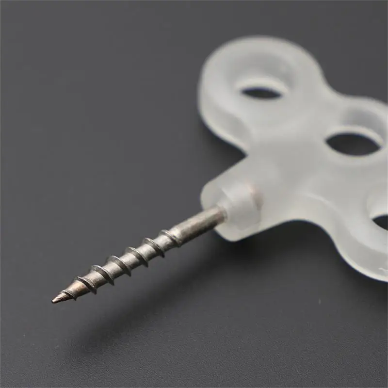 Светящаяся пластиковая веревка для ногтей светящаяся Резьбовая напольная палатка для ногтей оборудование для кемпинга головка из нержавеющей стали с тремя глазками