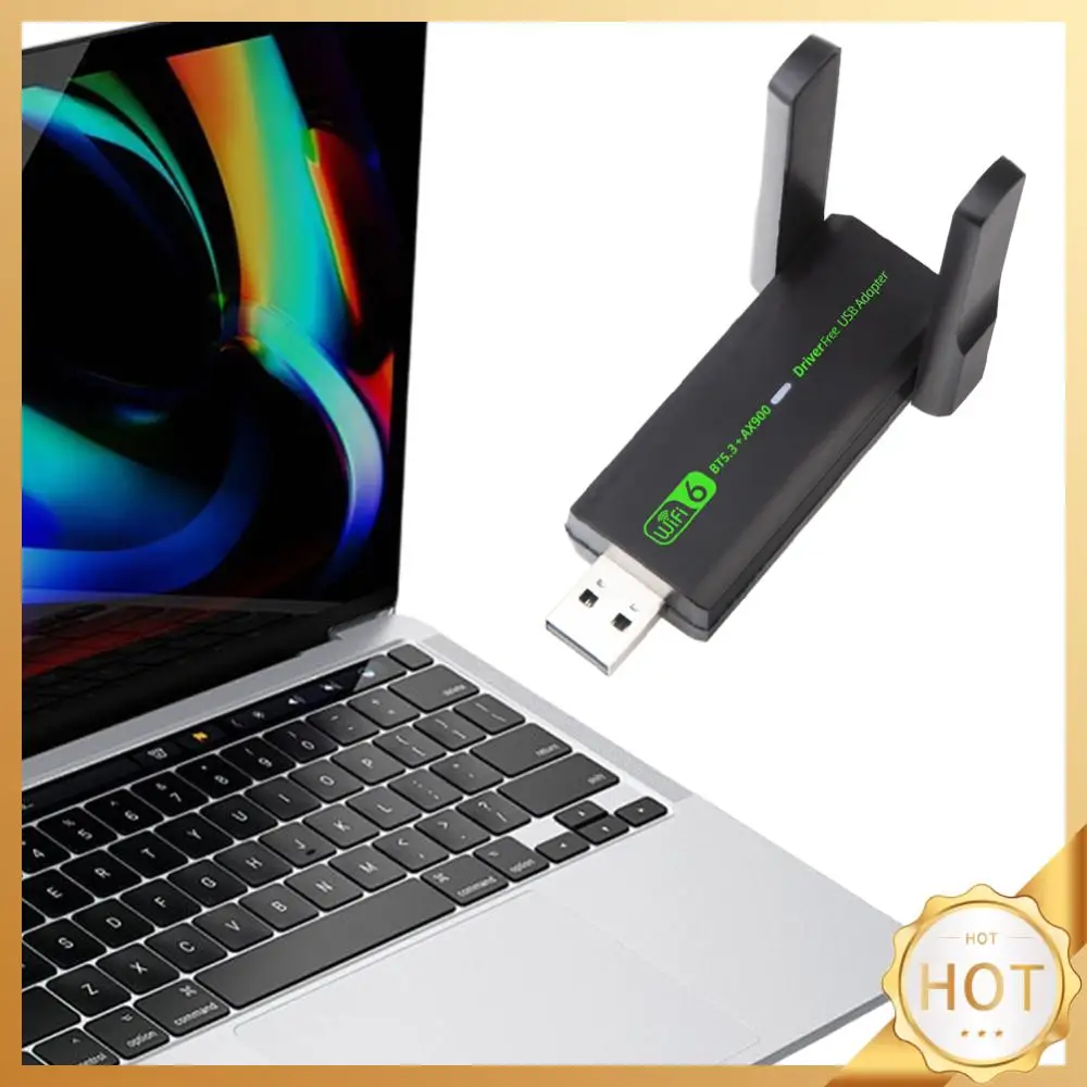 Adaptador USB WiFi 6 Compatible con Bluetooth 5,3 Dongle 2 en 1 de doble banda 2,4/5,8 GHz Mini USB WiFi Dongle para ordenador de escritorio portátil