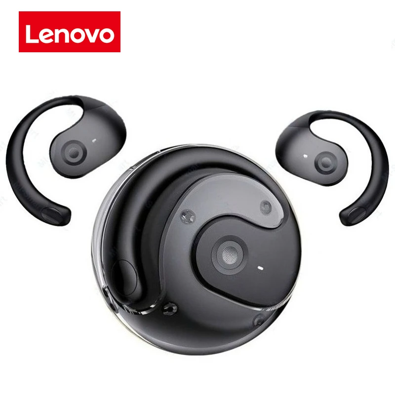سماعات لينوفو OWS سماعة توصيل عظمي مفتوحة الأذن سماعات بلوتوث رياضية سماعات أذن لاسلكية مع خاصية إلغاء الضوضاء