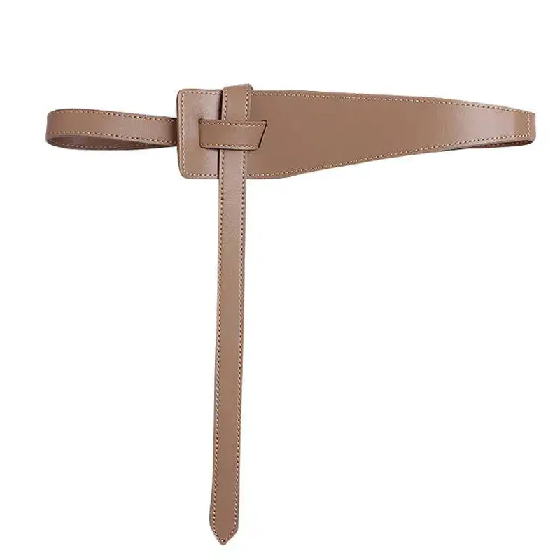 ECR Surdimensionné À La Mode Ceinture En Cuir Pour Femmes Solide Casual Coréen Minimaliste Irrégulière Ceintures Femelle Accessoires De Mode Style