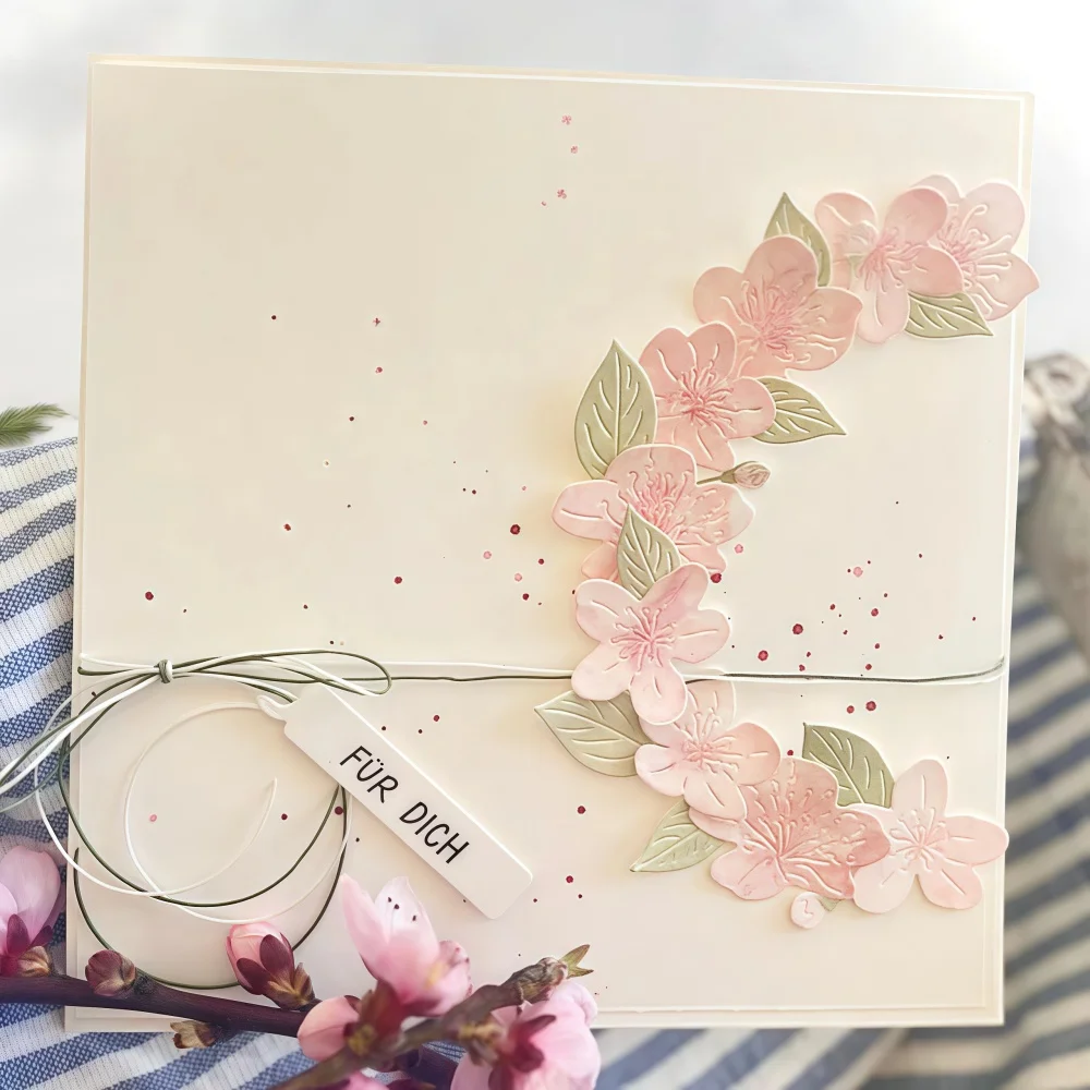 2025 New Arrival Cherry Blossoms and Magnolias Metal Cutting Dies for DIY Scrapbooking Card Making Stencils Photo Albums