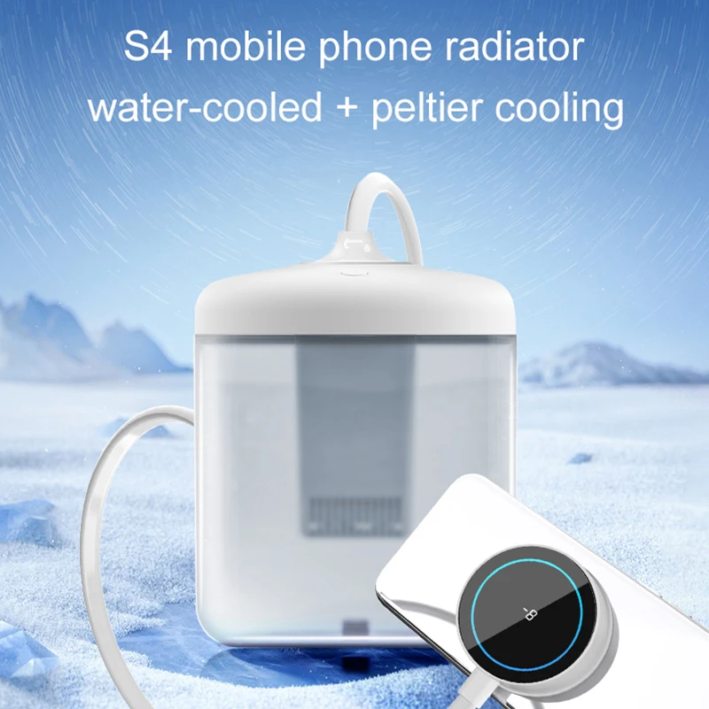 NEW S4 Water-cooled radiator Mobile Phone cooler Silent Magnetic Suction Game Live Broadcast Liquid Cooler for iphone Android