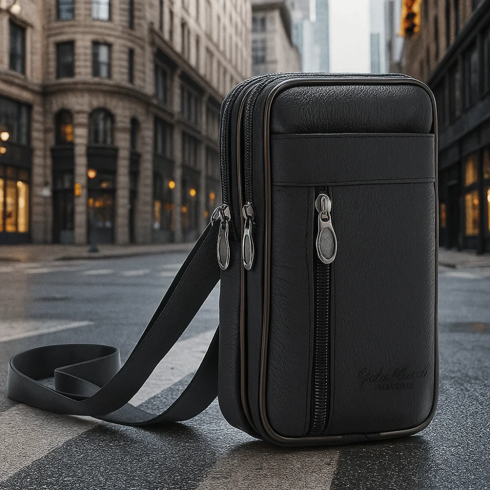 

Large Capacity Mobile Phone Pouch Case Leather Multi-layer Phone Belt Clip Case Charming Sports Phone Belt Hanging Pouch