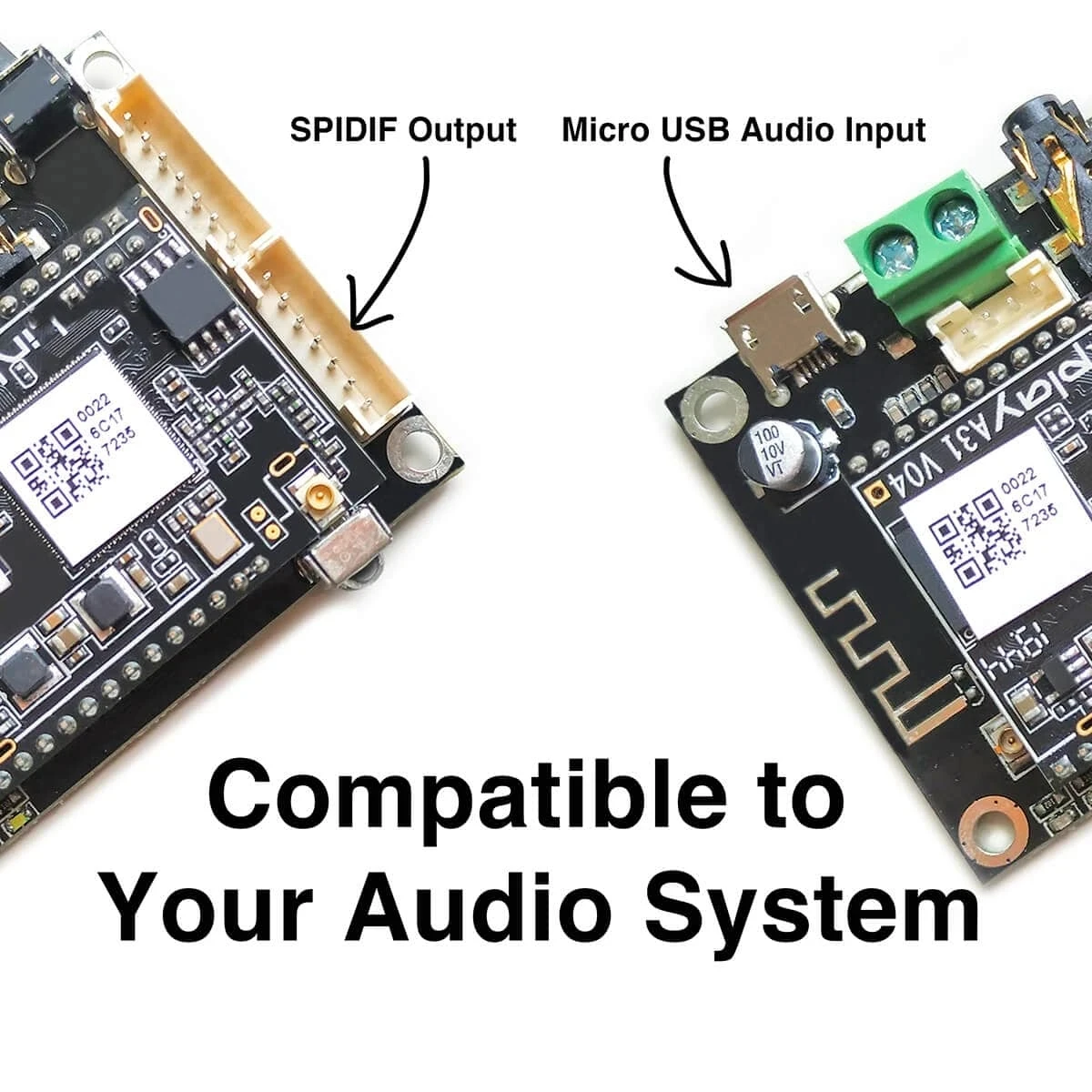 WiFi Audio Receiver Module DLNA AIRPLAY Analog Output With I2S Up2Stream Mini V3 - Image 2