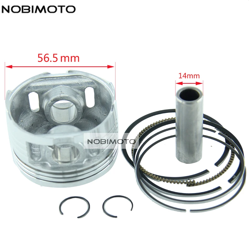 56.5mm 14mm SHINERAY 150CC Engine Piston Pin  Ring kit set  for XINYUAN 150cc Engine ATV Dirt Bike Mini Jeep