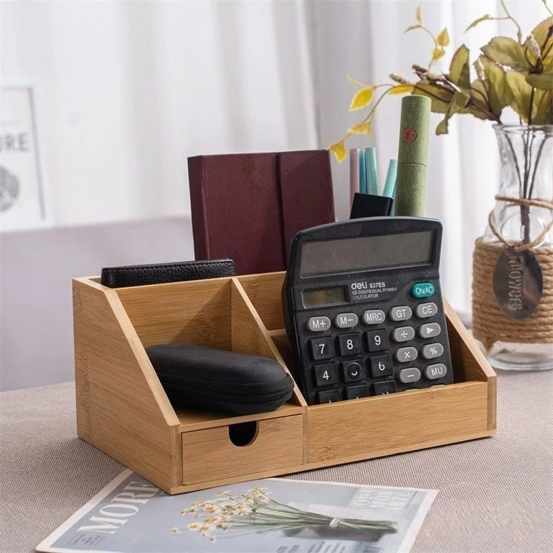 Household Multifunctional Living Room Storage Organizing Box Stationery Cosmetics Multi-grid Storage Desktop Office Storage Box