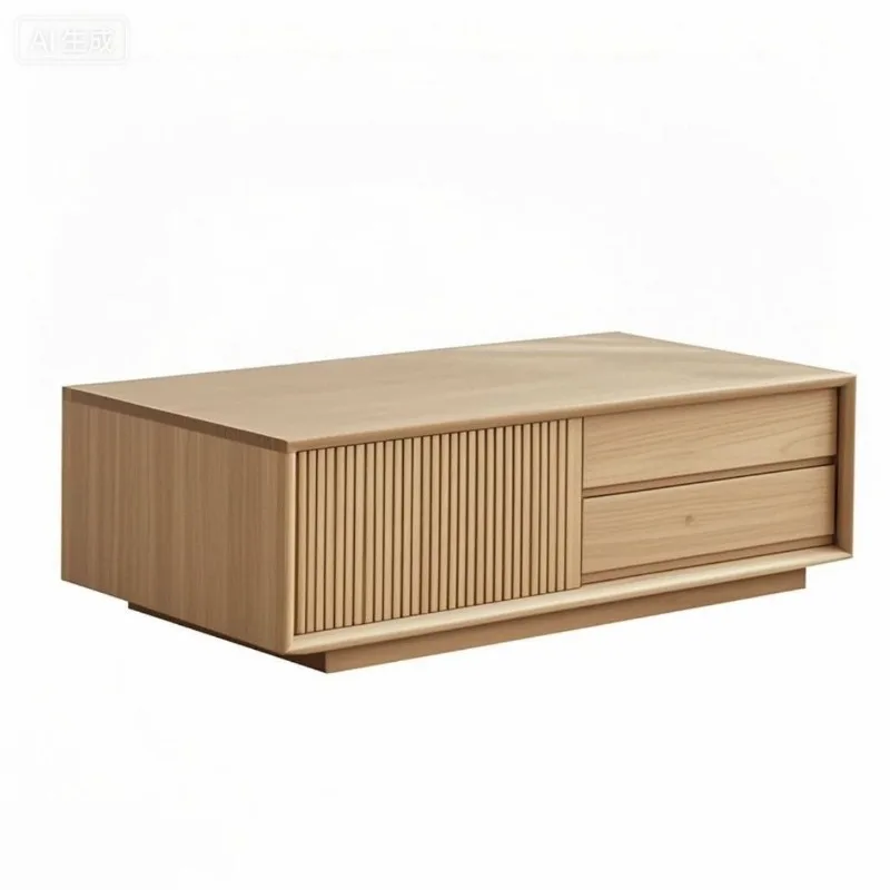 ตู้วางทีวีทรงสูง ไม้เนื้อแข็ง โมเดิร์น เรียบง่าย สำหรับห้องนั่งเล่น ตู้เก็บของอเนกประสงค์แบบตั้งพื้น