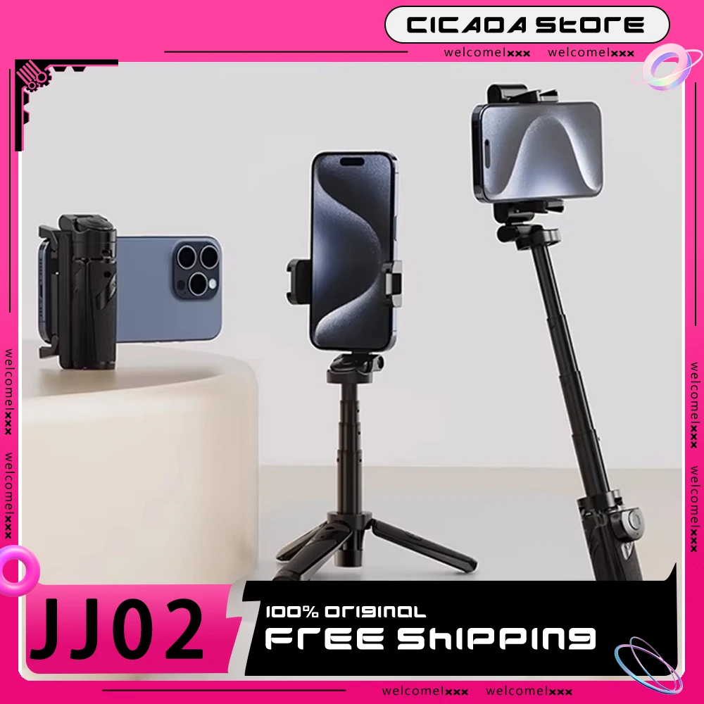 Ulanzi JJ02 Tripod Triad Stretchable 4 Section Support Bluetooth Selfie Stick Rotating Handle Custom Pole Selfie Grip For iPhone