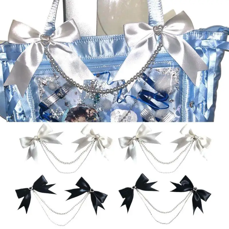 Lolita Perlen-Schleife Itabag DIY-Dekoration Gepäckanhänger Itabag Exquisite Dekorative Taschenkette Haarspangen Lolita Accessoires – Detail 7