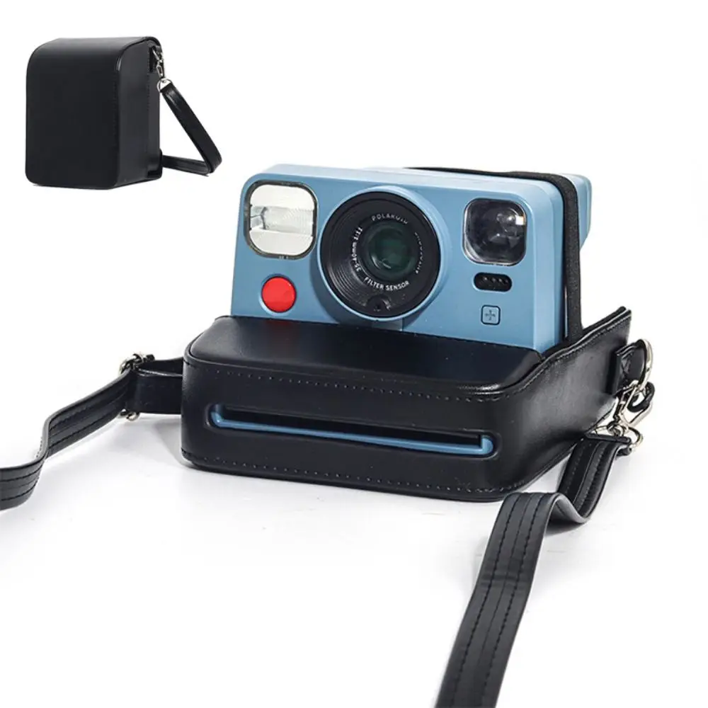 

PU Leather Instant Film Camera Storage Bag Shockproof Anti Scratch Carrying Case Hard Black for Polarized Now/Now+Gen2/3